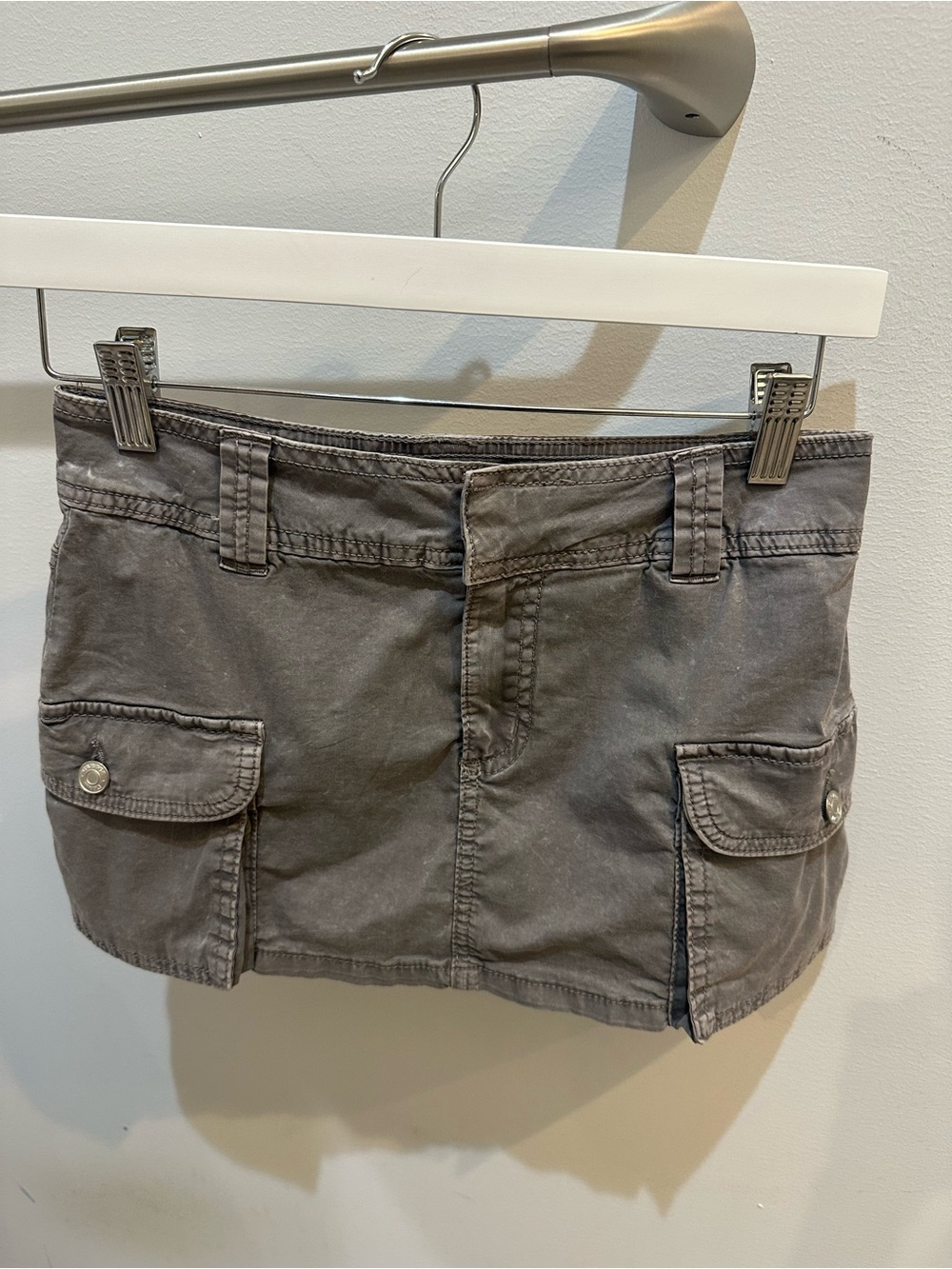 Garage Gray Cargo Mini Skirt with built in shorts